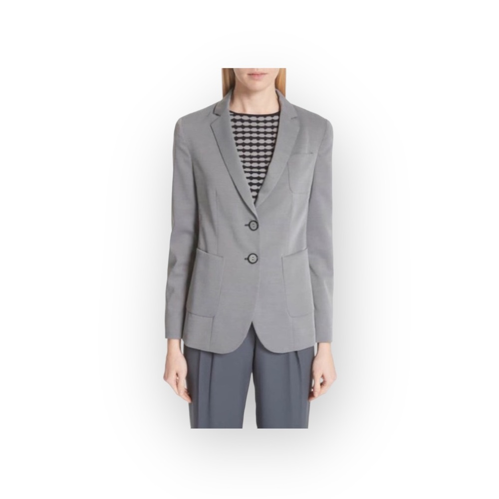 new Emporio Armani ⌘ Tailored Textured Patch Pocket Stretch Blazer ⌘ Mini Checks - Picture 16 of 17